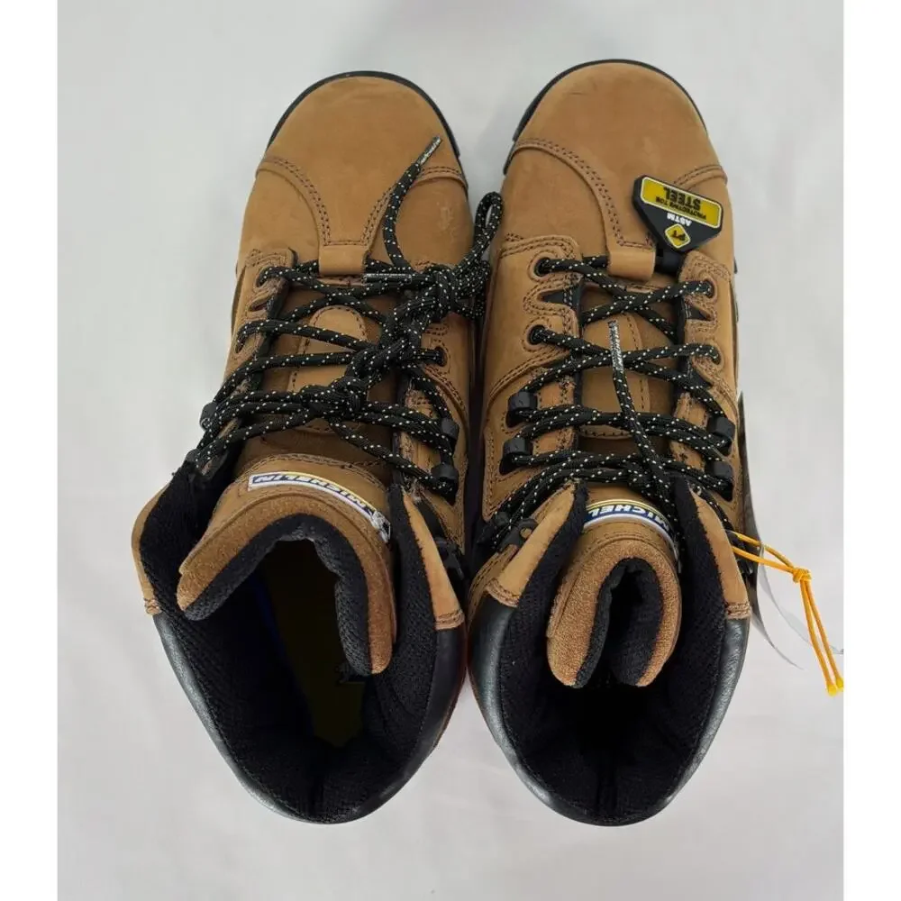 Michelin XPX763 Steel Toe Met Guard Work Boots Mens 9 M Brown Nubuck Leather NWT